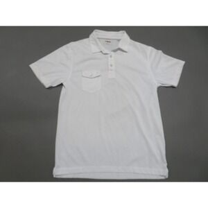 Linksoul Polo Shirt Mens Medium White Performance Golf Short Sleeve Pocket
